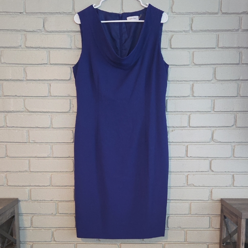 Calvin Klein Cobalt Blue Midi Dress